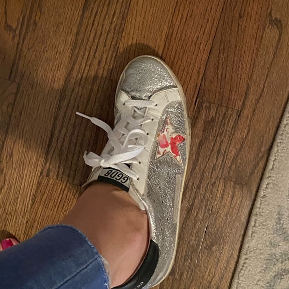 Golden goose silver metallic superstars size 40 - Picture 6 of 7